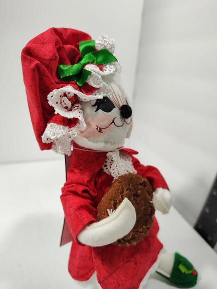 Annalee Holiday 8" Christmas Whimsy Mouse in Night Gown with Cookie New - Picture 6 of 10